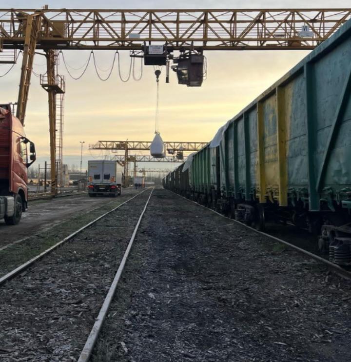 Rail freight operations at the property