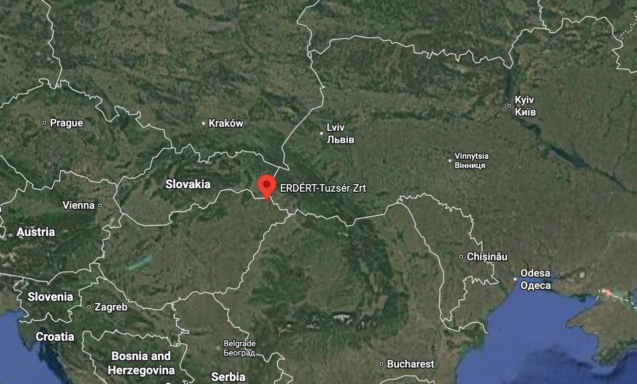 Regional map with site positioning